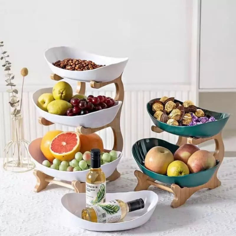 Fruteira de Mesa em Bambu Japonês Premium - Zafer Decor