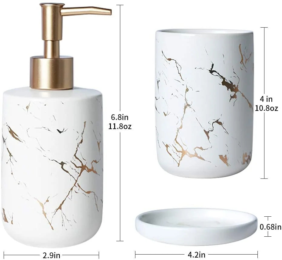 kit 4 porcelanas para banheiro - Zafer Decor
