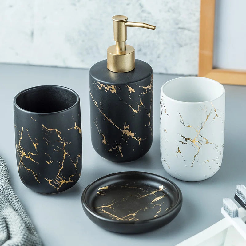 kit 4 porcelanas para banheiro - Zafer Decor