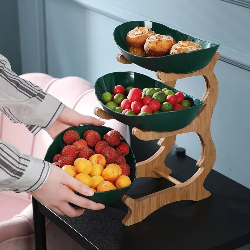 Fruteira de Mesa em Bambu Japonês Premium - Zafer Decor