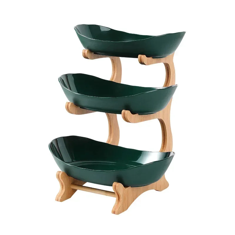 Fruteira de Mesa em Bambu Japonês Premium - Zafer Decor
