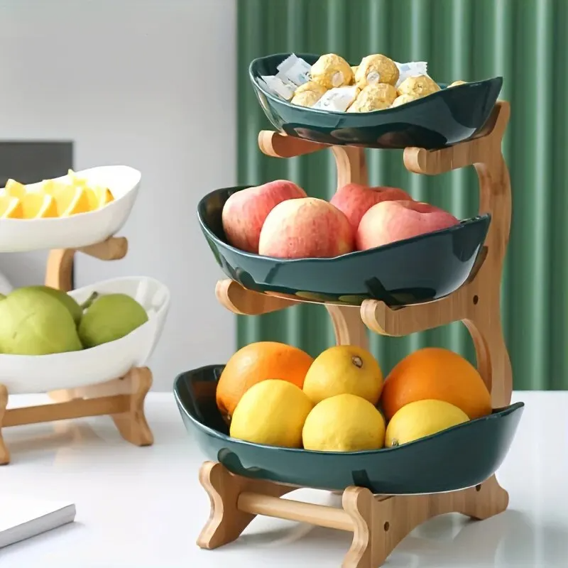 Fruteira de Mesa em Bambu Japonês Premium - Zafer Decor